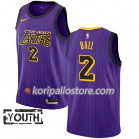 Los Angeles Lakers Lonzo Ball 2 2018-19 Nike City Edition Violetti Lasten Pelipaidat Swingman